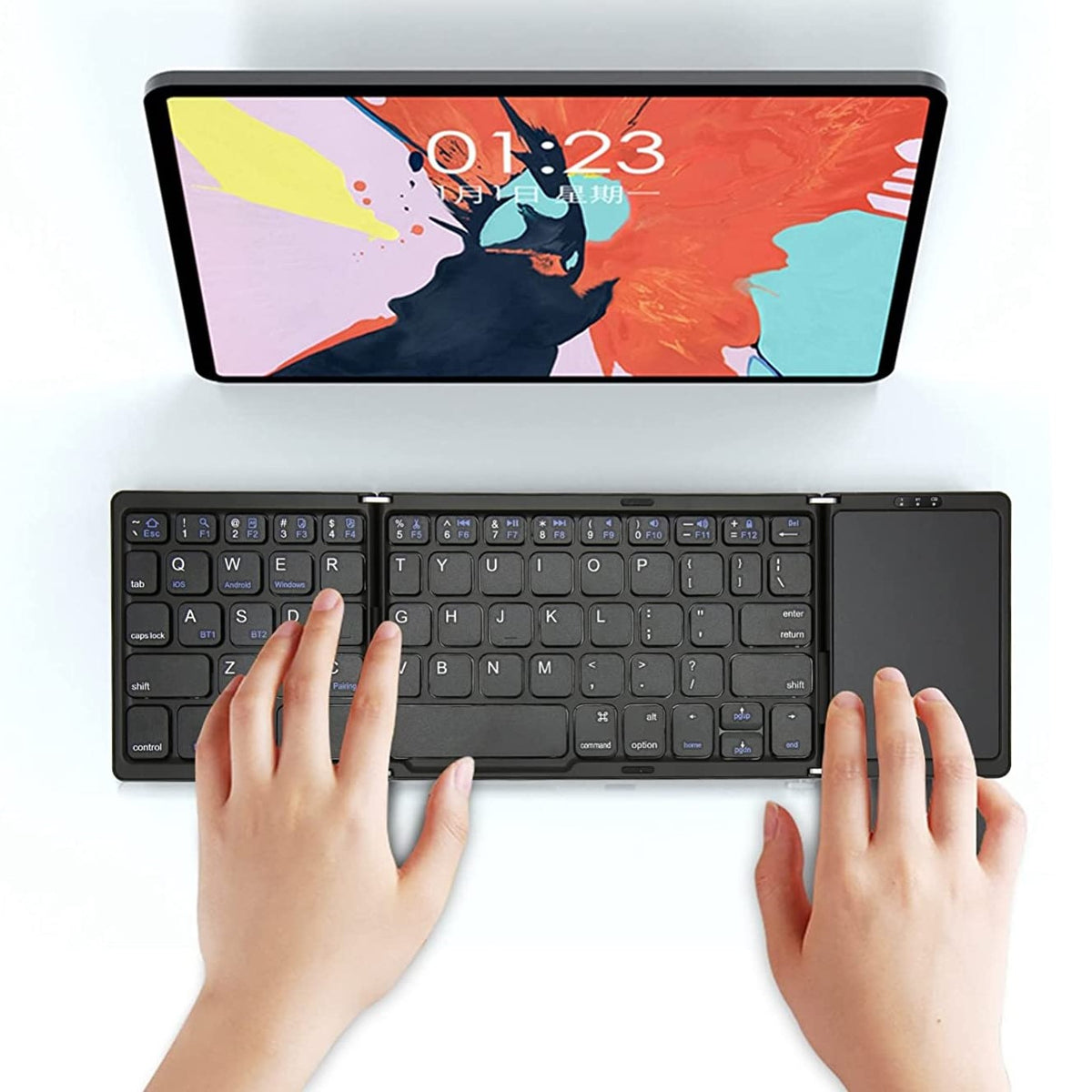 Wireless Keyboard Portable Mobile Bluetooth Foldable B089T Packaging status original