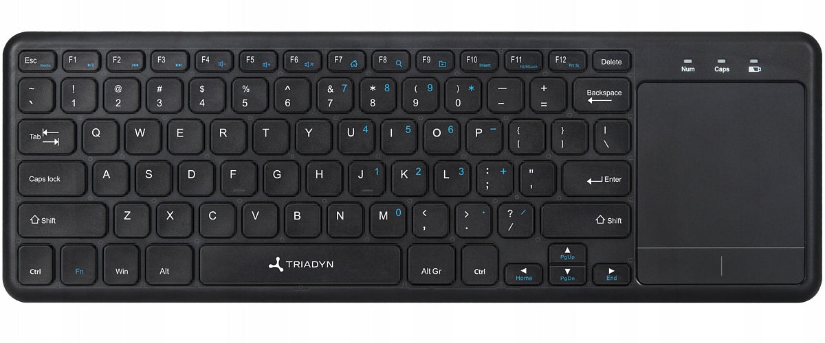 Wireless Keyboard Triadyn ERIS with Touchpad 2.4GHz Black