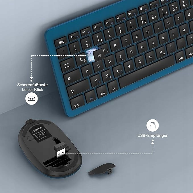 Wireless Keyboard and Mouse Seenda WGJP038 Membrane Manufacturer code IWG-ZX01