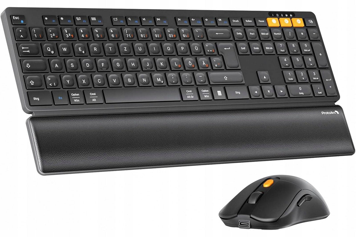 Wireless Kit ProtoArc KM60 Ergonomic Keyboard QWERTZ German