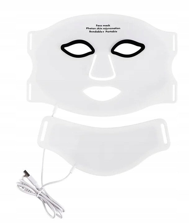 Wireless LED Face and Neck Mask 7 Colors LED Light Therapy.
