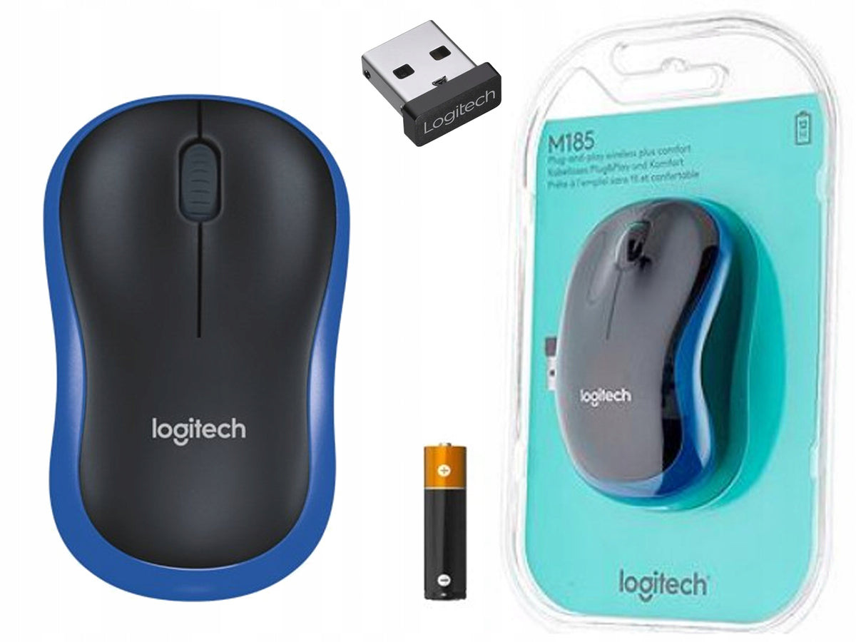 Wireless Logitech M185 910-002239 blue for laptop computer small