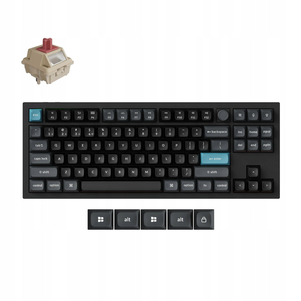 Wireless Mechanical Keyboard Keychron Q3 Ultra 8K Silk POM Red