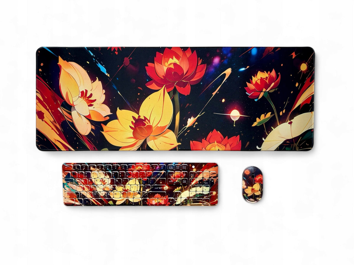 Wireless Membrane Keyboard + Mouse + Pad with Colorful Pattern EAN (GTIN) 5903206660021