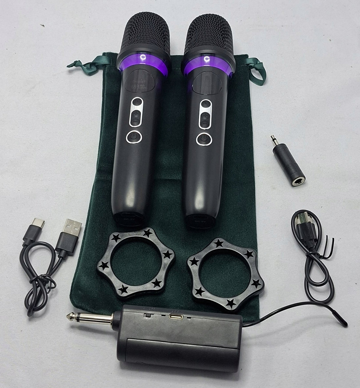 Wireless Microphone, Dual Handheld Microphone System 2 Pieces Manufacturer code W16K220