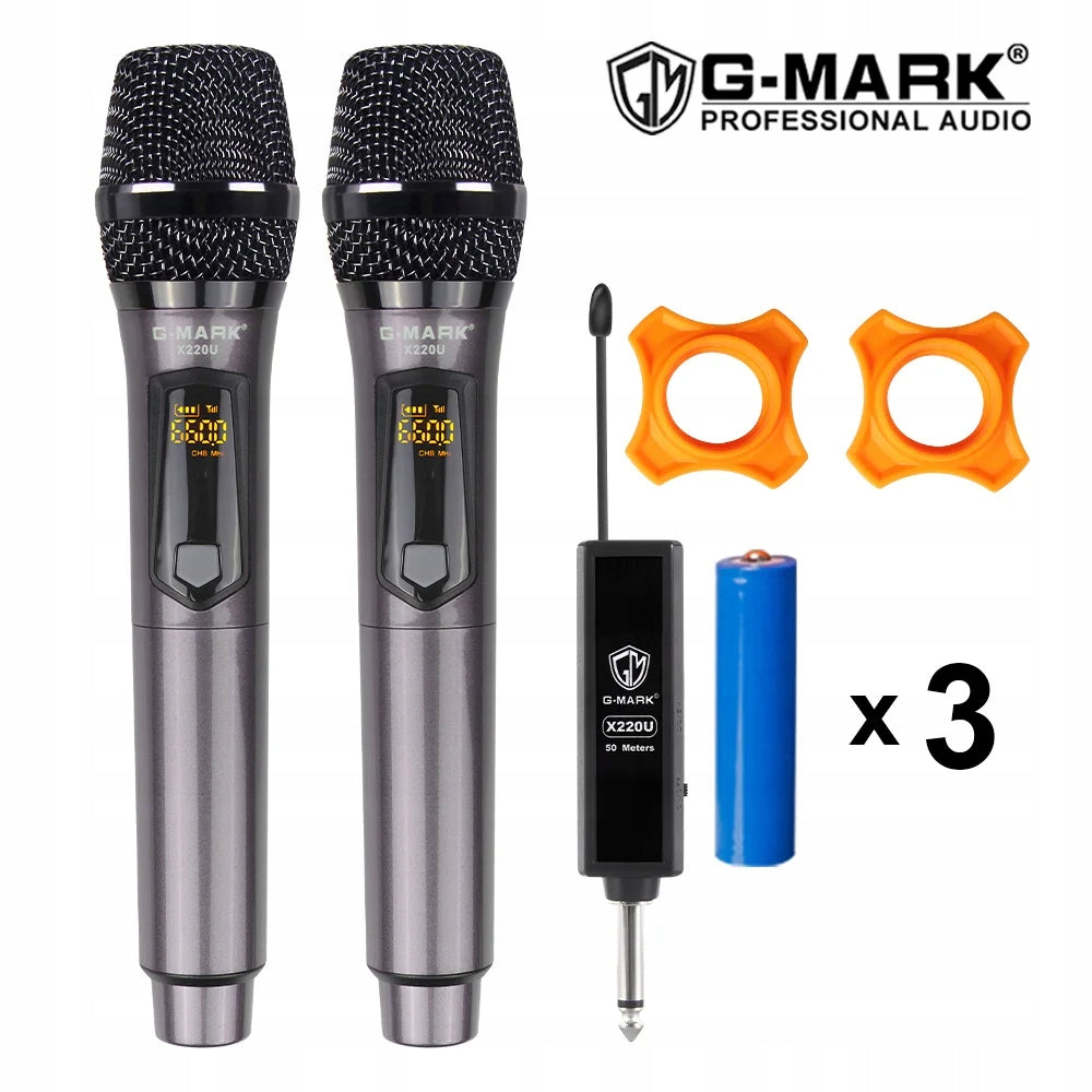 Wireless Microphone G-MARK X220U (UHF ) 2 pcs. | range from 20 to 30 m