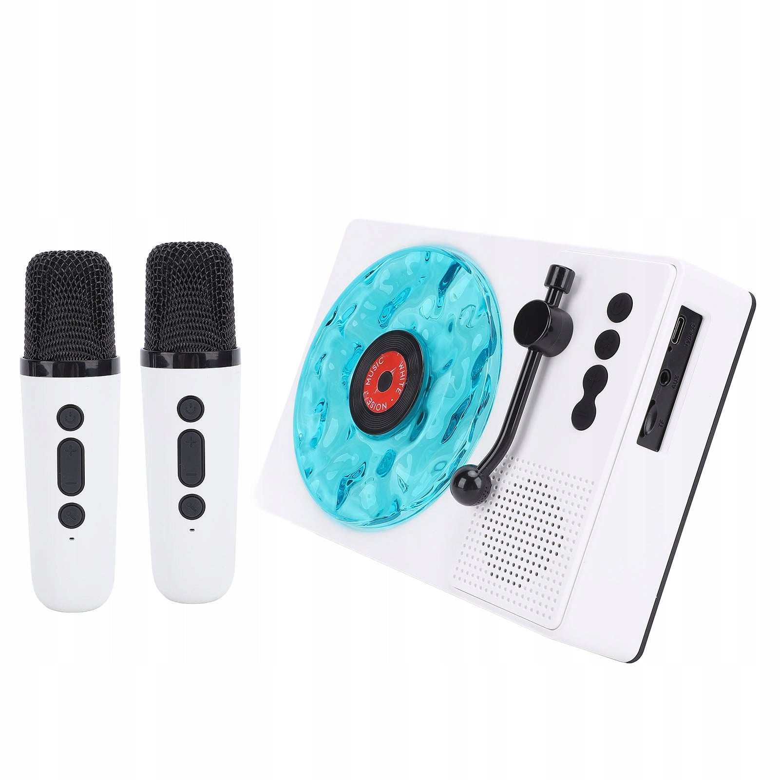 Wireless Microphone Speaker Night Light Portable Retro Record 48