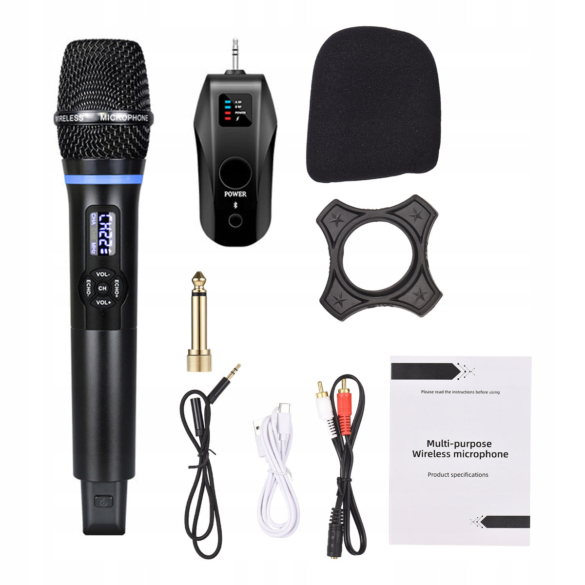 Wireless Microphone System Receiver with T9 Handheld Microphone Manufacturer code AG250515000255