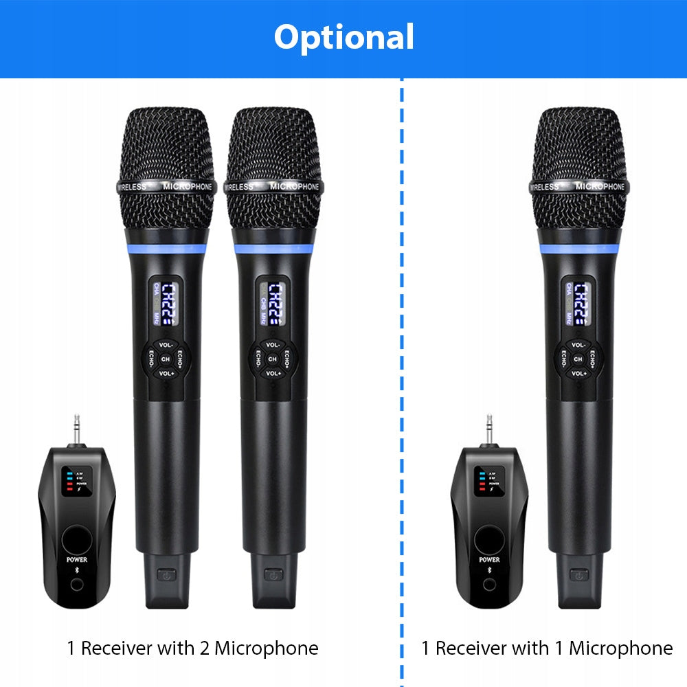 Wireless Microphone System Receiver with T9 Handheld Microphone