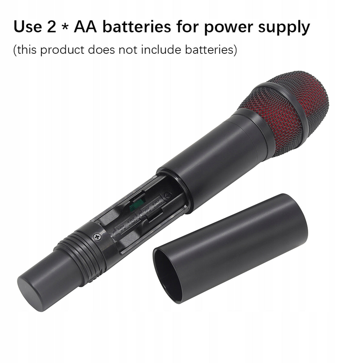 Wireless Microphone System with 2 Handheld VHF UHF E1 Microphone