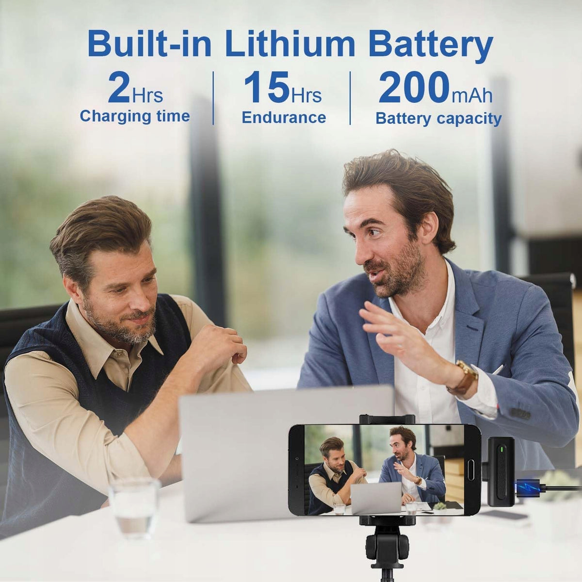 Wireless Microphone for iPhone and Android –3 Sound Modes Noise Cancellation Packaging status original
