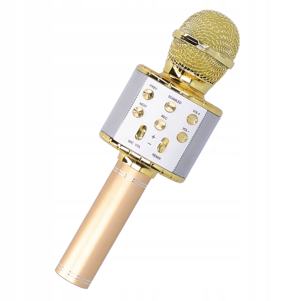 Wireless Microphone with Bluetooth Speaker and LED Light Portable KI