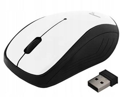 Wireless Mouse 2400 DPI 2.4GHz USB White Optical For Computer