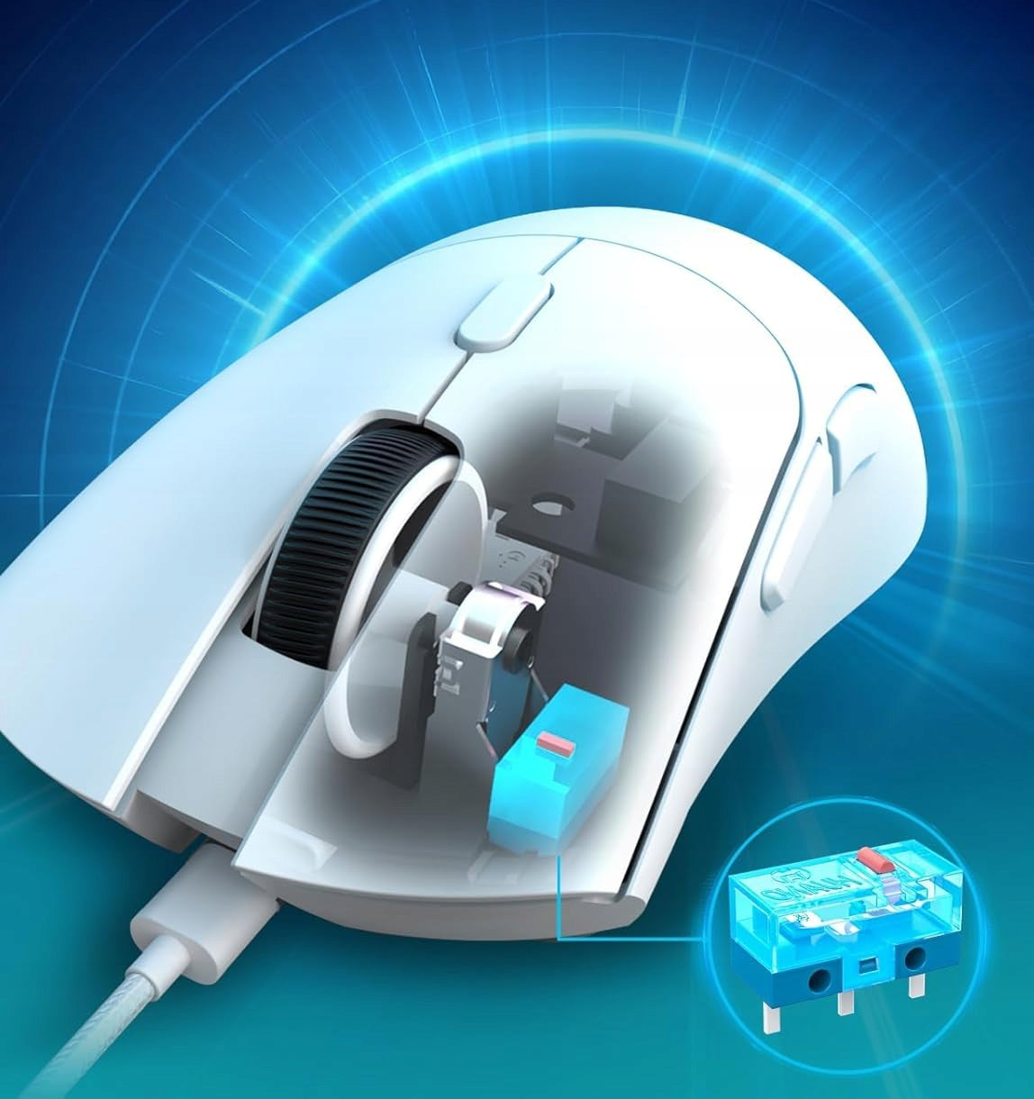 Wireless Mouse | Attack Shark R1 White | Grip Tape Packaging status original