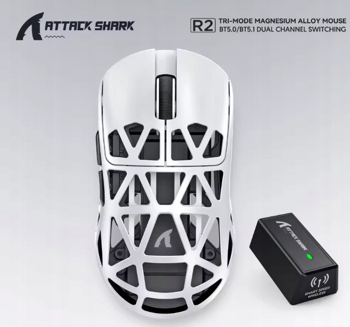 Wireless Mouse | Attack Shark R2 | 8K Hz | 42 000 DPI | White Packaging status original