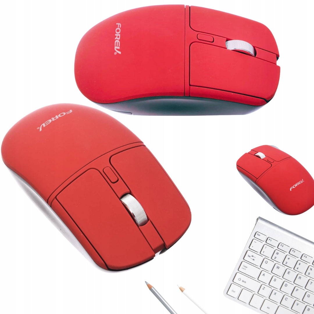 Wireless Mouse Forev FV-386 Bluetooth 5.0 and 2.4G Wireless Red