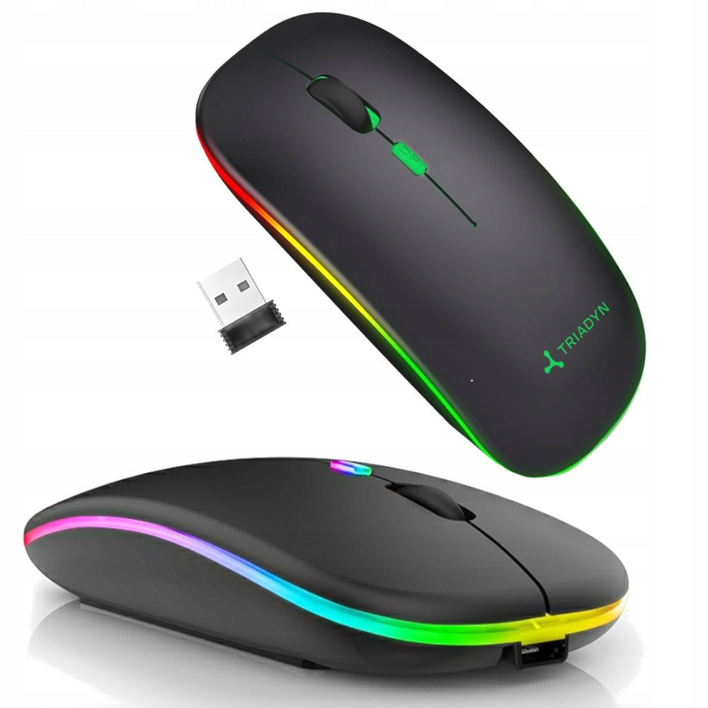 Wireless Mouse Triadyn CALLISTO Bluetooth+2.4GHz 1600DPI RGB Slim Quiet
