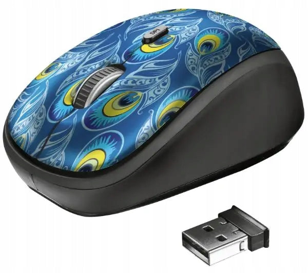 Wireless Mouse Trust Yvi Wireless Mouse Peacock Blue Office Packaging status original