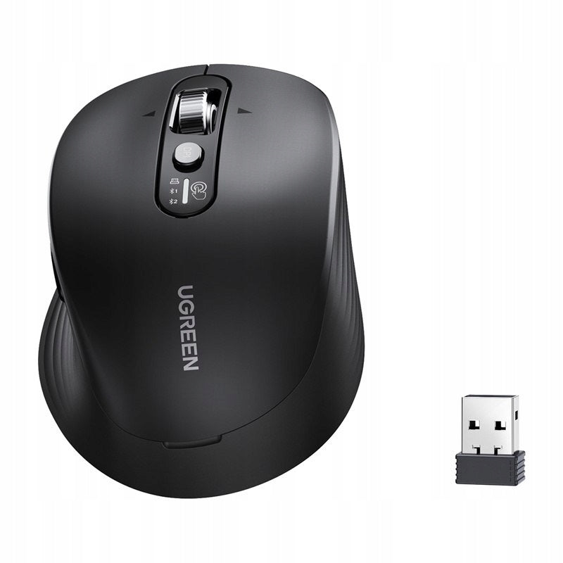 Wireless Mouse Ugreen M752 Bluetooth 5.4 2.4 GHz 5000 DPI 2xAA Black Manufacturer code 75498