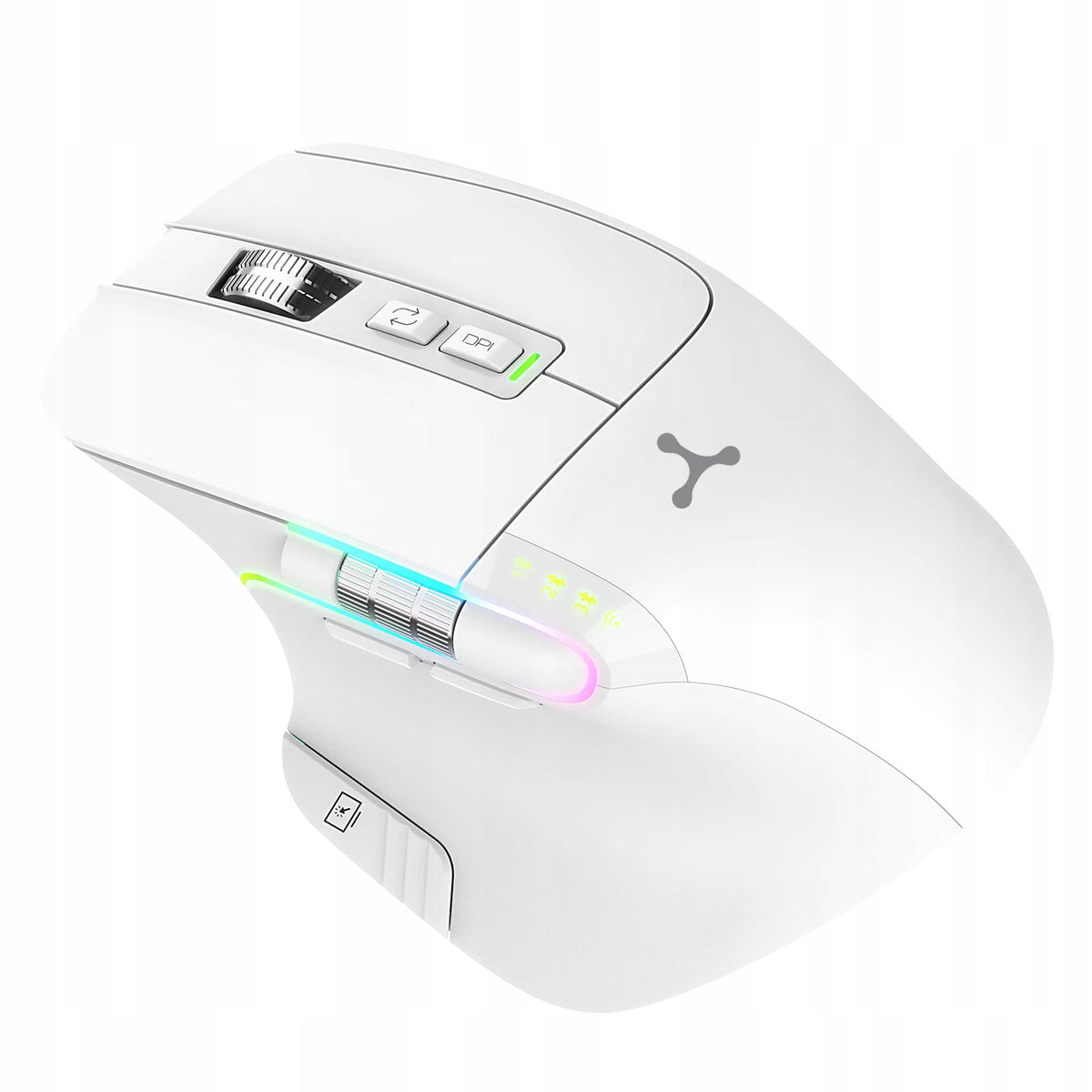 Wireless Mouse White Triadyn NEREID 2-Scroll Bluetooth 3200DPI