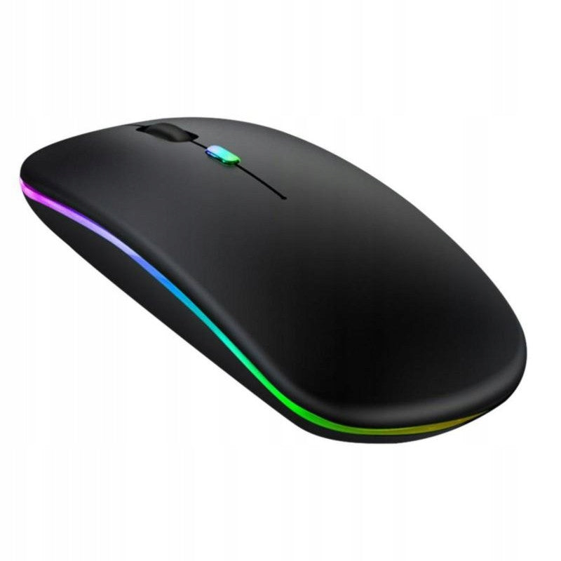 Wireless Mouse for Computer Laptop with RGB LED Backlight Black Packaging status original