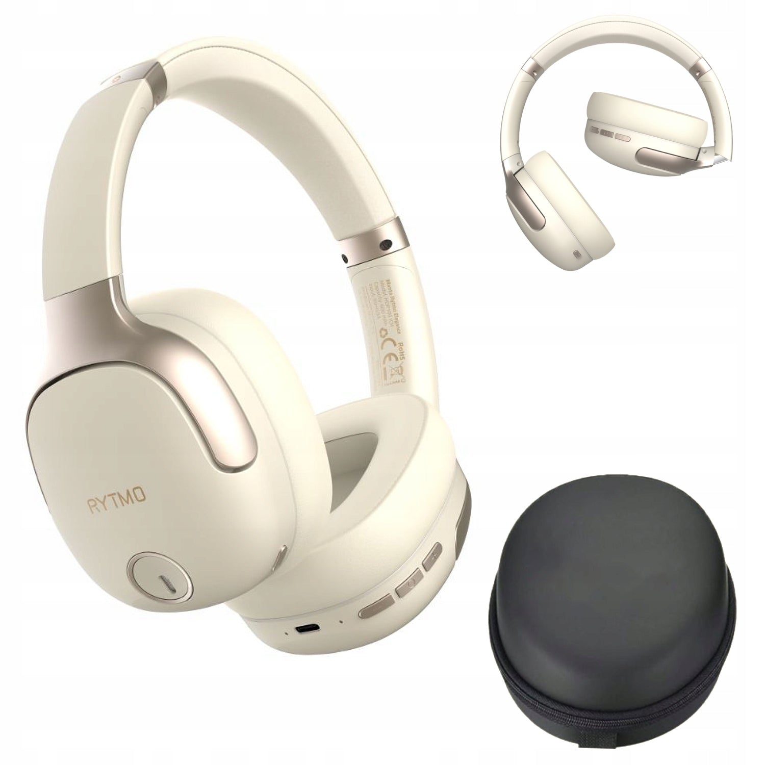 Wireless ON-EAR HEADPHONES with microphone Manta Rytmo Elegance ANC 50h