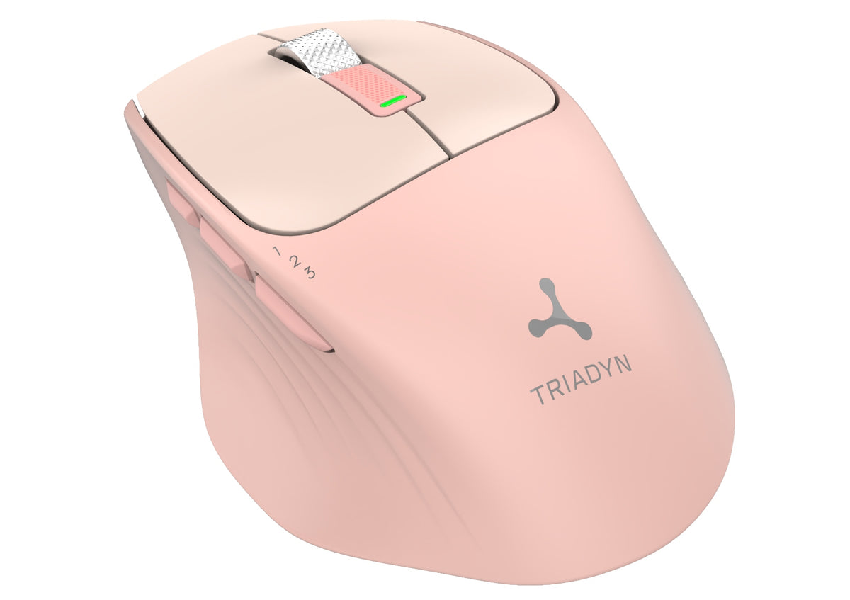 Wireless Office Mouse Triadyn GANYMEDE PRO BT 2.4 GHz 1600 DPI Pink Packaging status original
