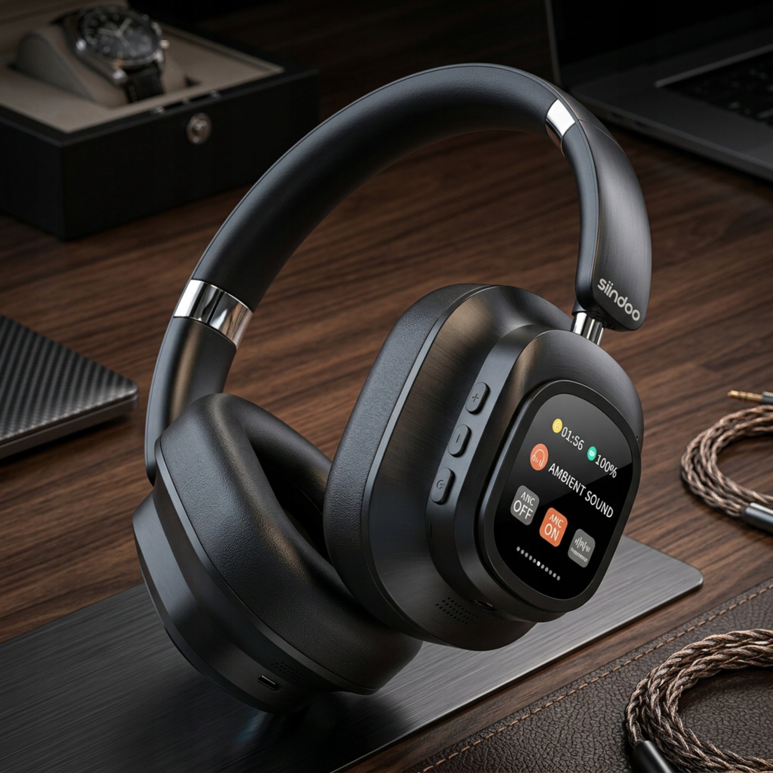 Wireless On-Ear Headphones ELONIX ANC BASS MP3 Memory BLUETOOTH 50H Manufacturer code ELONIX ANC BAS PRO