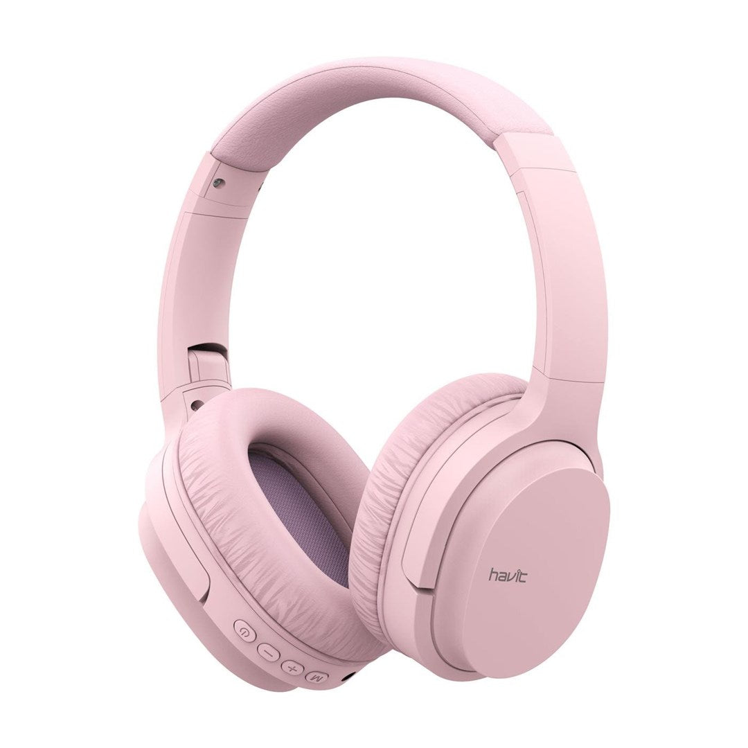 Wireless On-Ear Headphones Havit I62 (Pink) + Bluetooth 5.0, ANC 40h Brand Havit