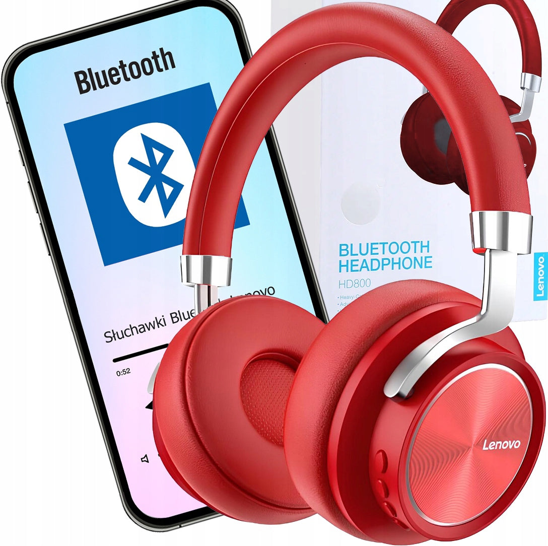 Wireless On-Ear Headphones Lenovo HD800 Bluetooth Microphone Red EAN (GTIN) 6970648212025