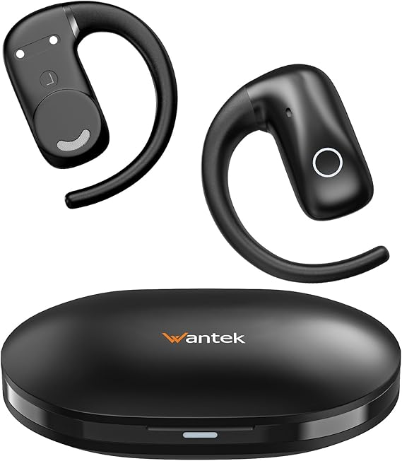 Wireless On-Ear Headphones Open Clip Battery 48hrs IP55 Wantek