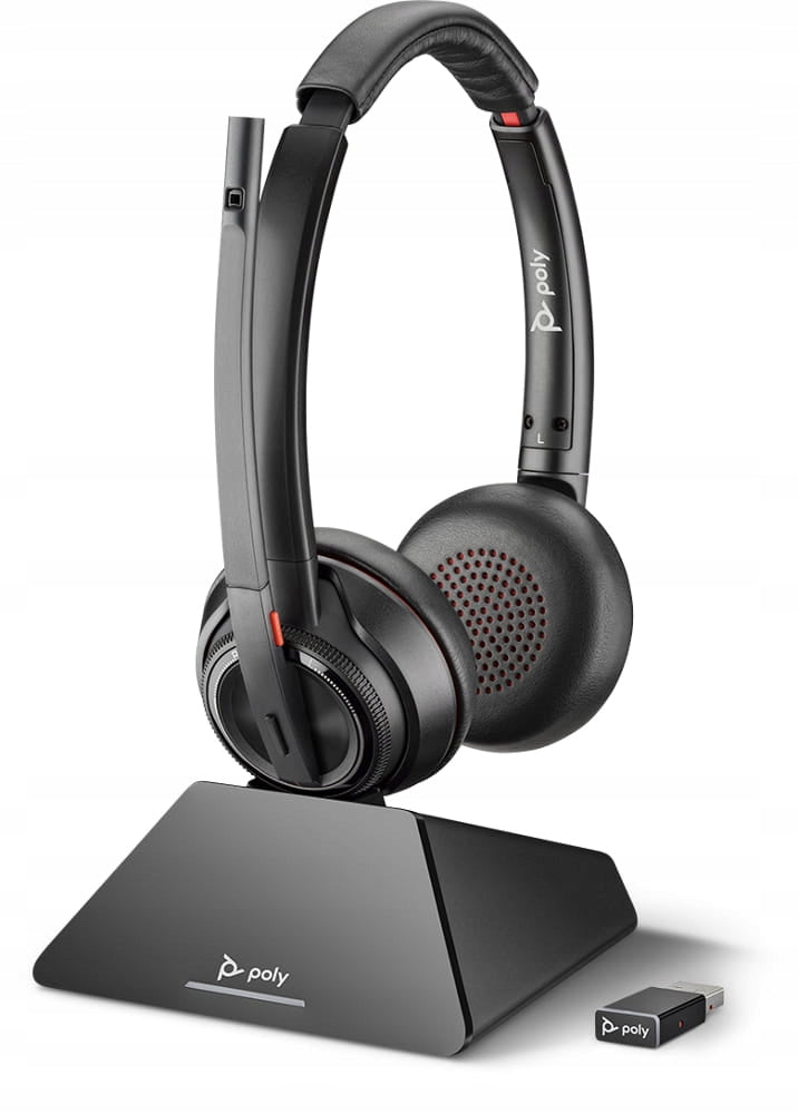 Wireless On-Ear Headphones Poly Savi 8220 UC DECT NOISE REDUCTION ANC