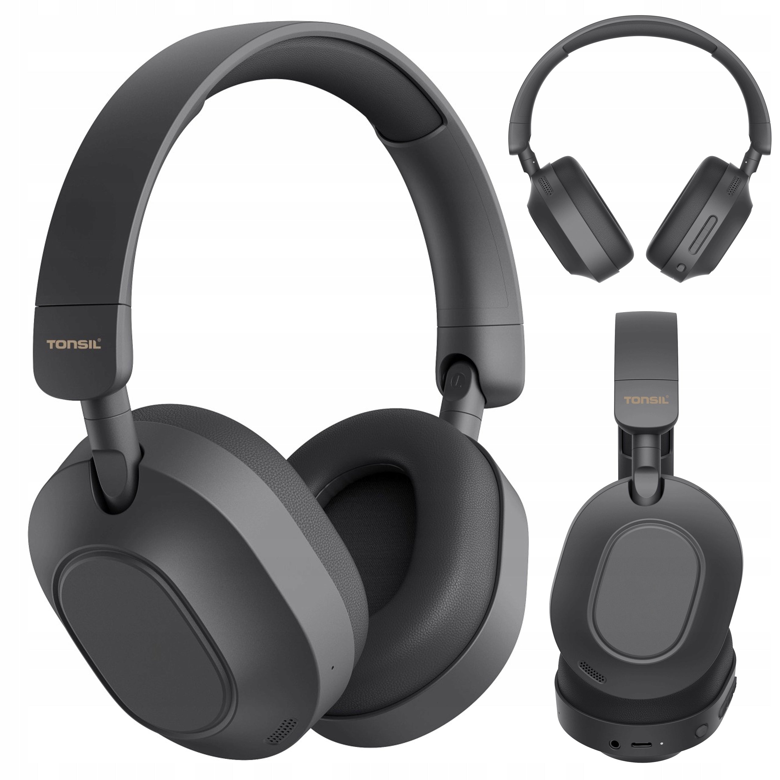 Wireless On-Ear Headphones TONSIL R45BT NEW Bluetooth BLACK
