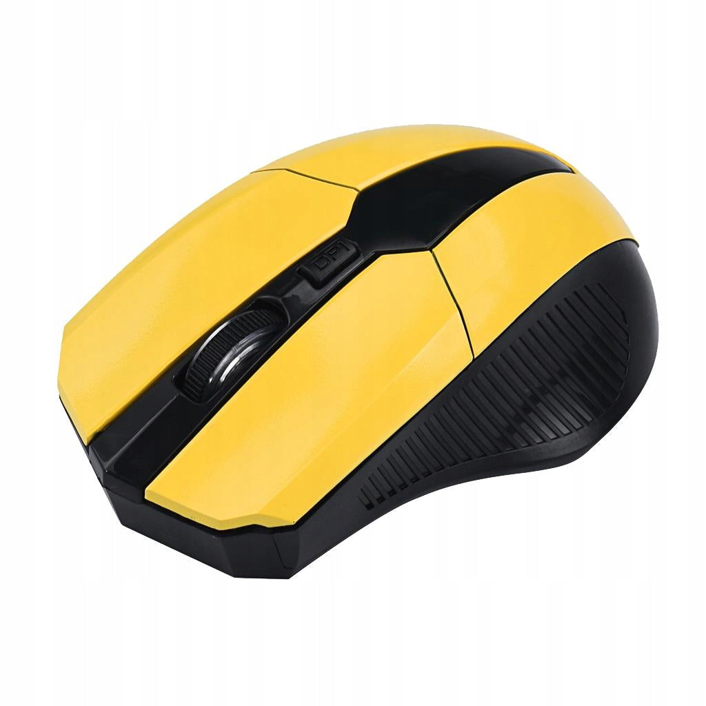 Wireless Optical Mouse PC Computer USB Yellow Interface not specified