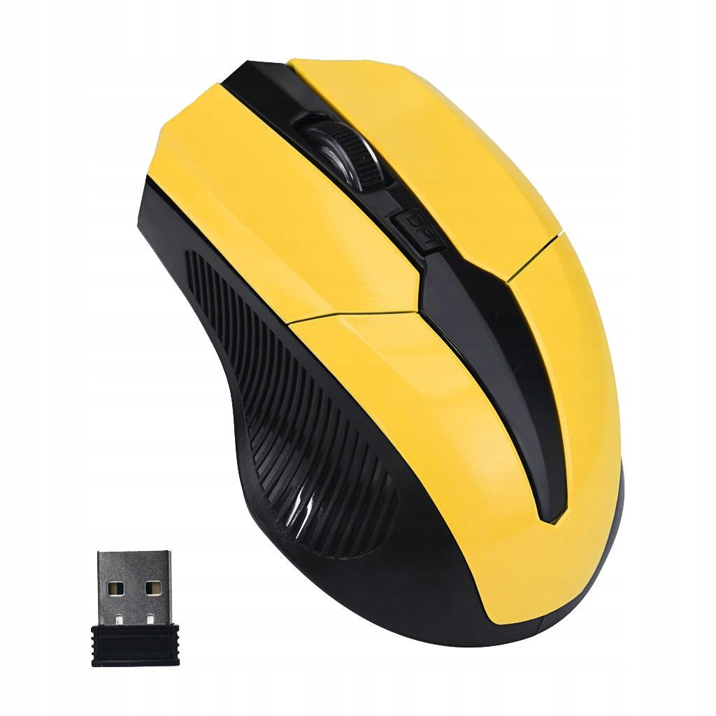 Wireless Optical Mouse PC Computer USB Yellow Manufacturer no brand