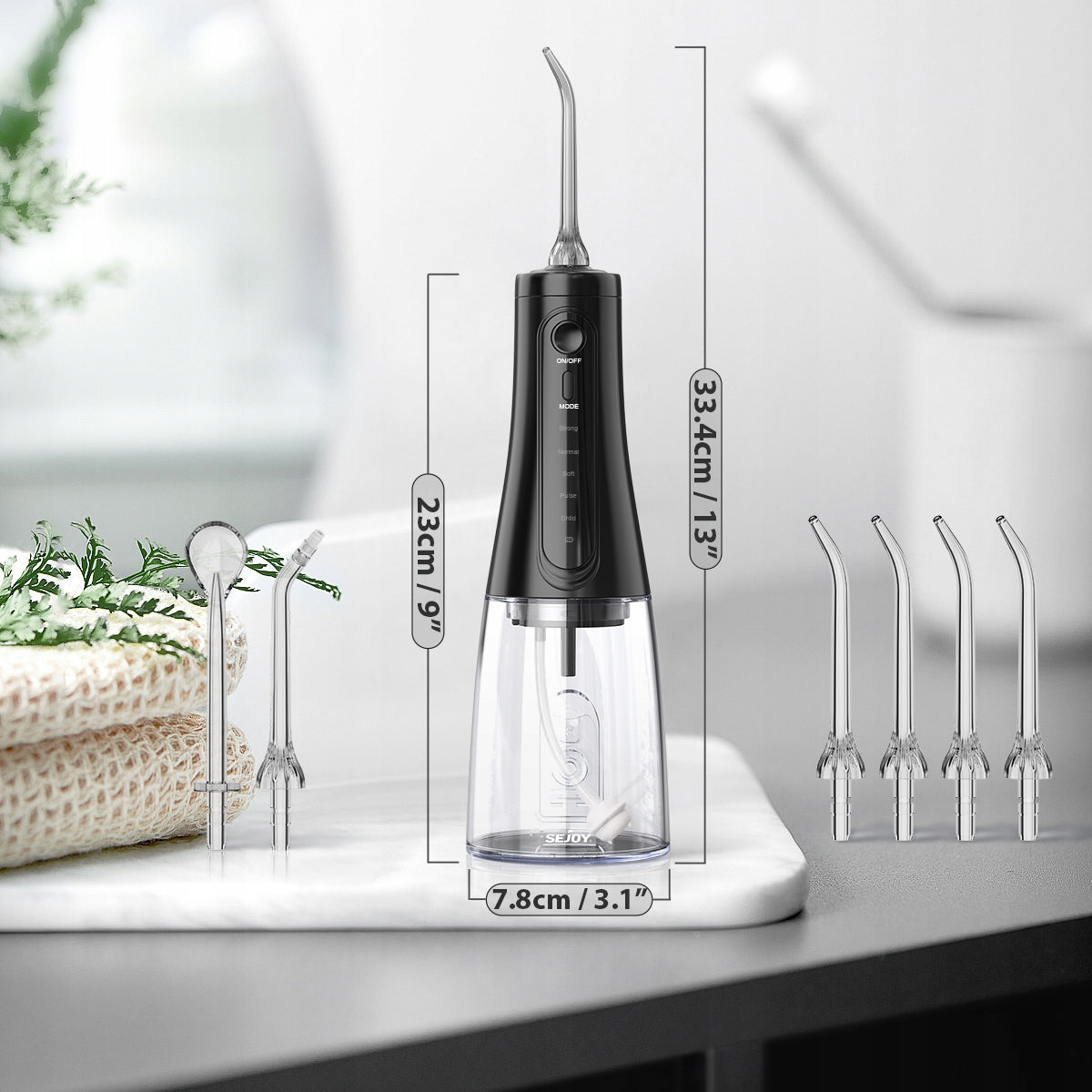 Wireless Oral Irrigator, Electric, 350 ml, IPX7 Brand SEJOY