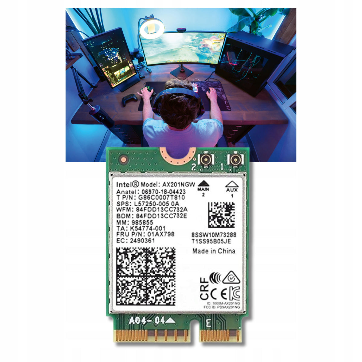 Wireless PCI Network Card Despite WiFi 6E 2.4-5GHz Bluetooth 5.2 Speed