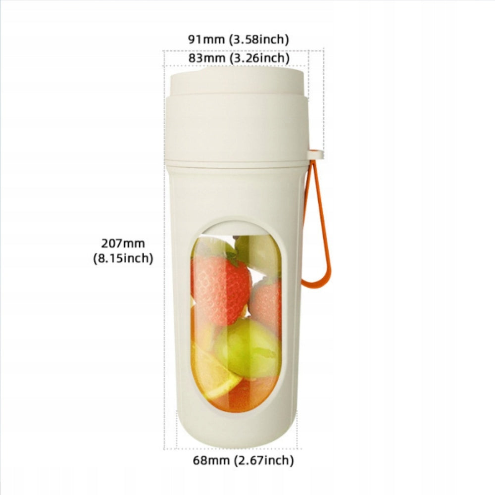 Wireless Portable Blender Food Grade ABS Material 450ml Orange Packaging status original