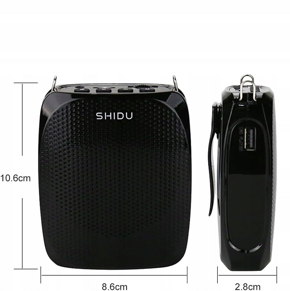 Wireless Portable Voice Amplifier SHIDU S615 with Microphone Brand Shidu