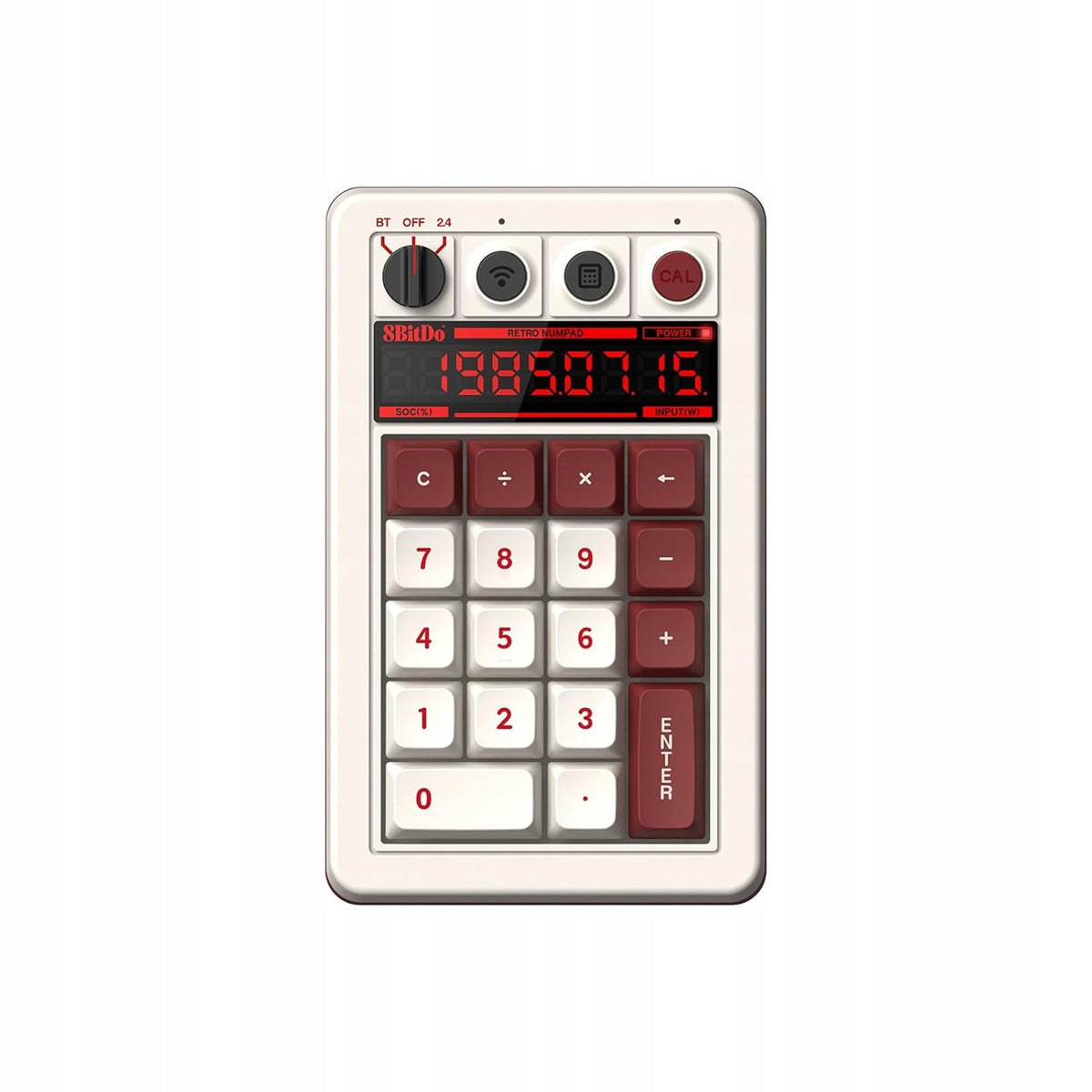 Wireless Retro Numpad Numeric Keyboard with 8BitDo Calculator