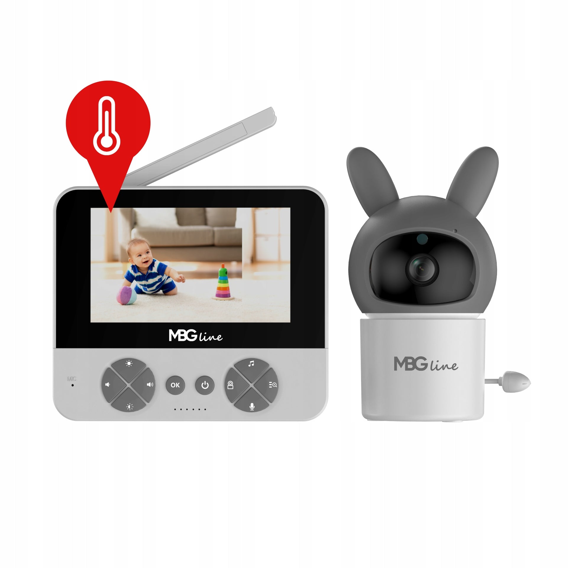 Wireless Rotating Baby Monitor HD Screen 4.3" ZOOM LCD Camera Kind electronic nanny