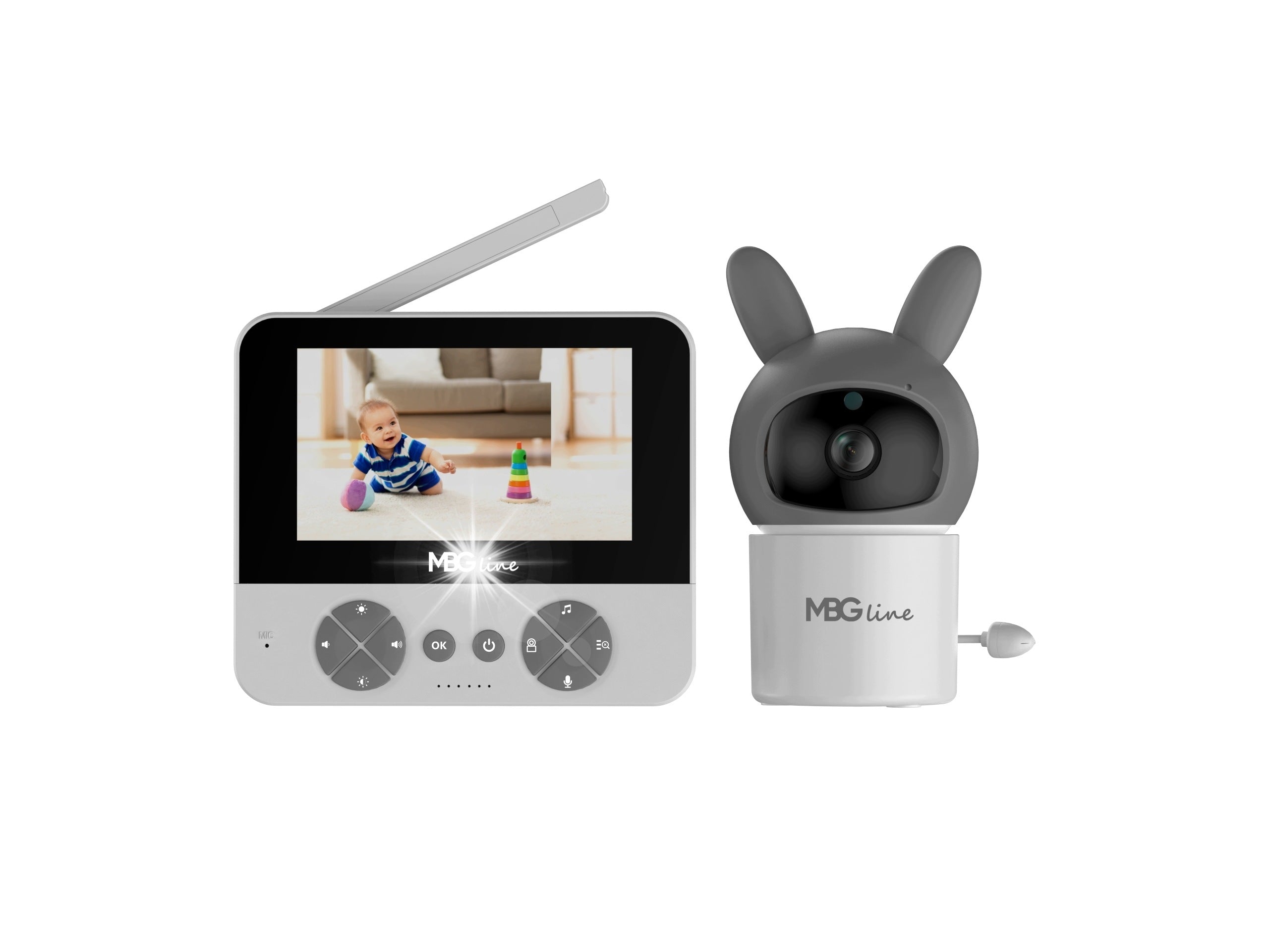Wireless Rotating Baby Monitor HD Screen 4.3" ZOOM LCD Camera
