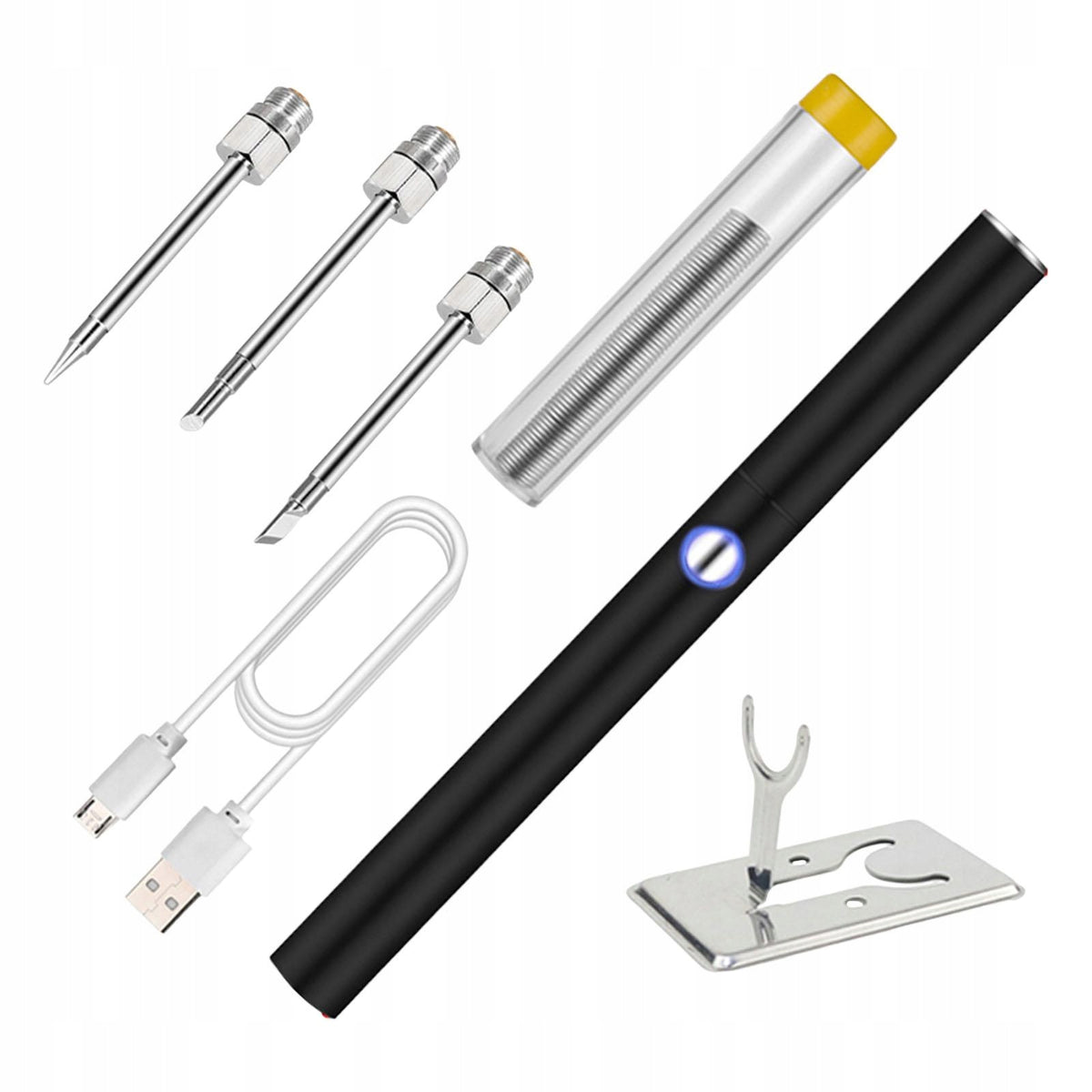 Wireless Soldering Iron Kit 1100mAh Battery Adjustable Black Tip BCK