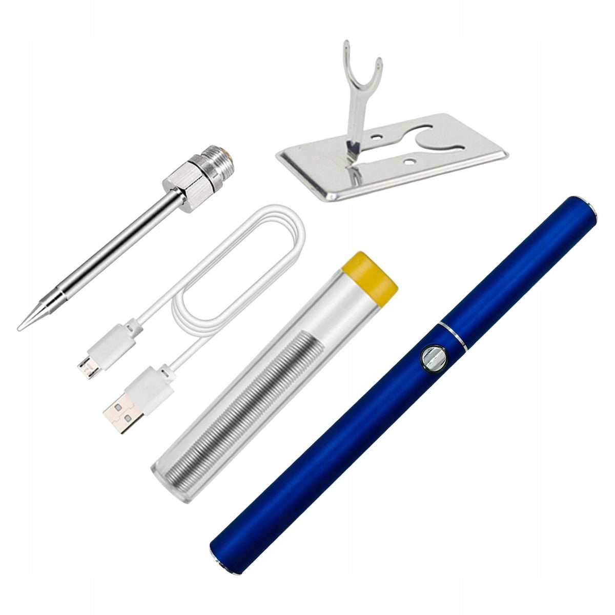 Wireless Soldering Iron Kit 1100mAh Battery Adjustable Blue Tip B