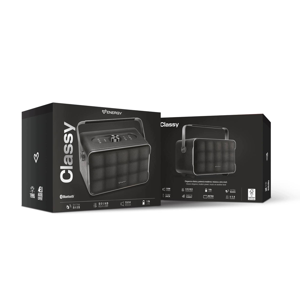 Wireless Speaker Retro Bluetooth Energy Sistem Classy 150W 10h operation Packaging status original