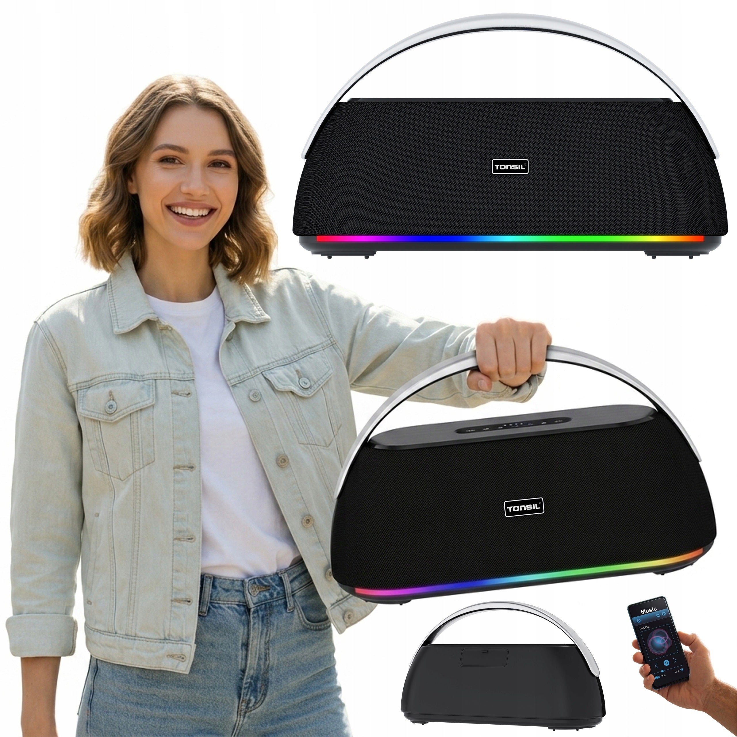 Wireless Speaker TONSIL FLOW 140W TWS Bluetooth AUX USB BT STRONG