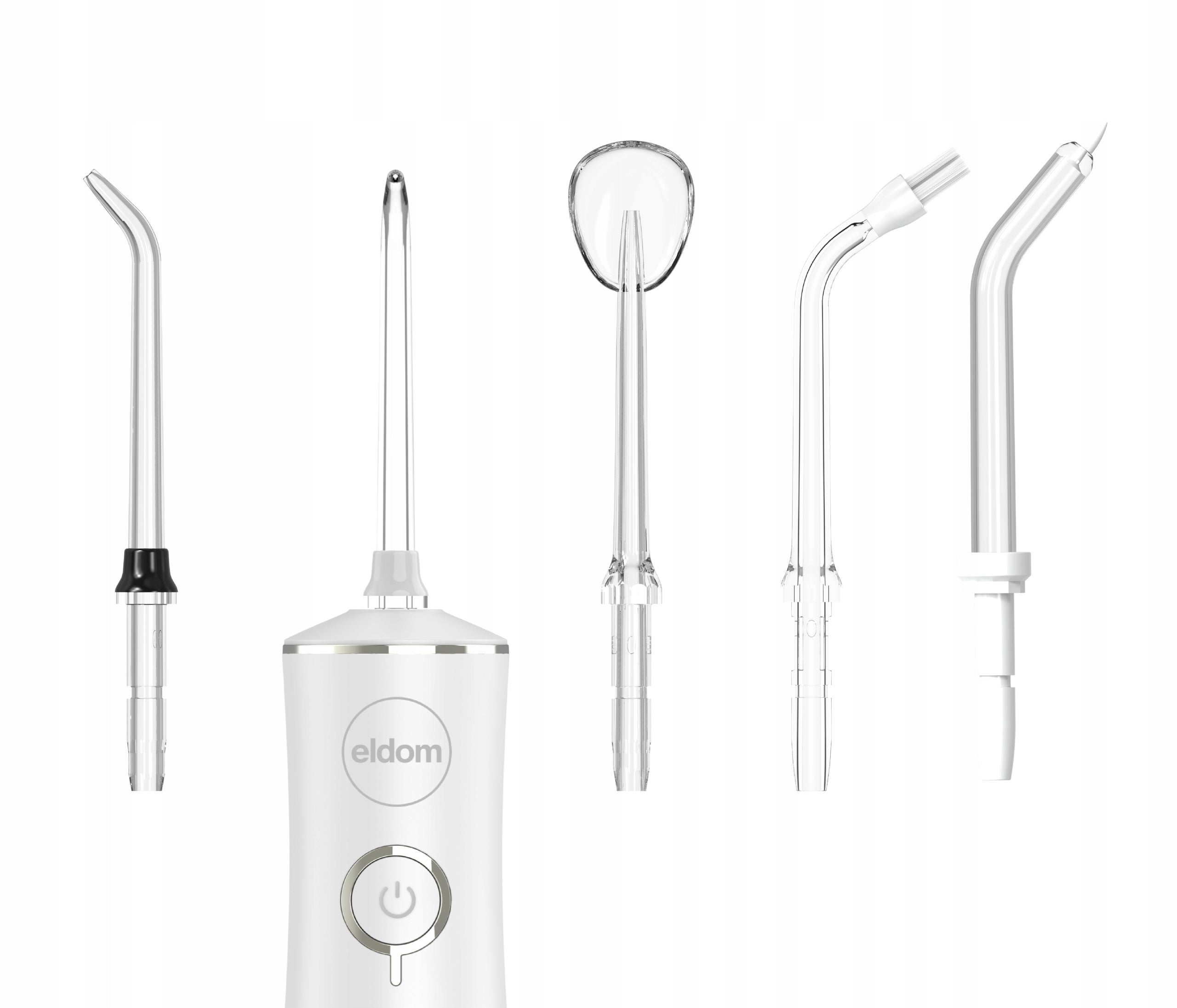 Wireless Tooth Irrigator 4 Modes 5 Tips IPX7 Eldom RY200B white Medical device no