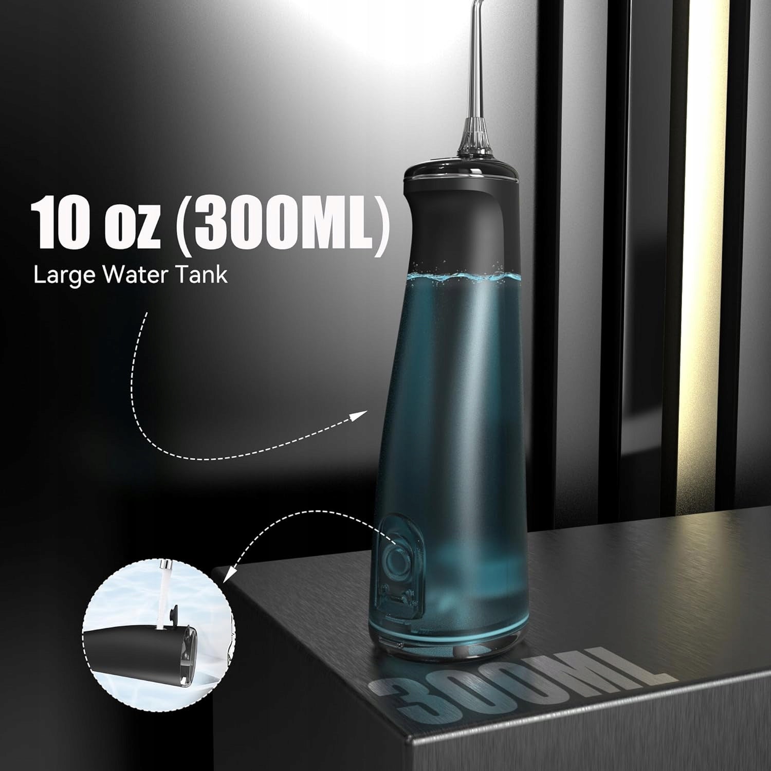 Wireless Tooth Irrigator 8 Nozzles LED 300ml IPX7 Oral Hygiene Brand no brand