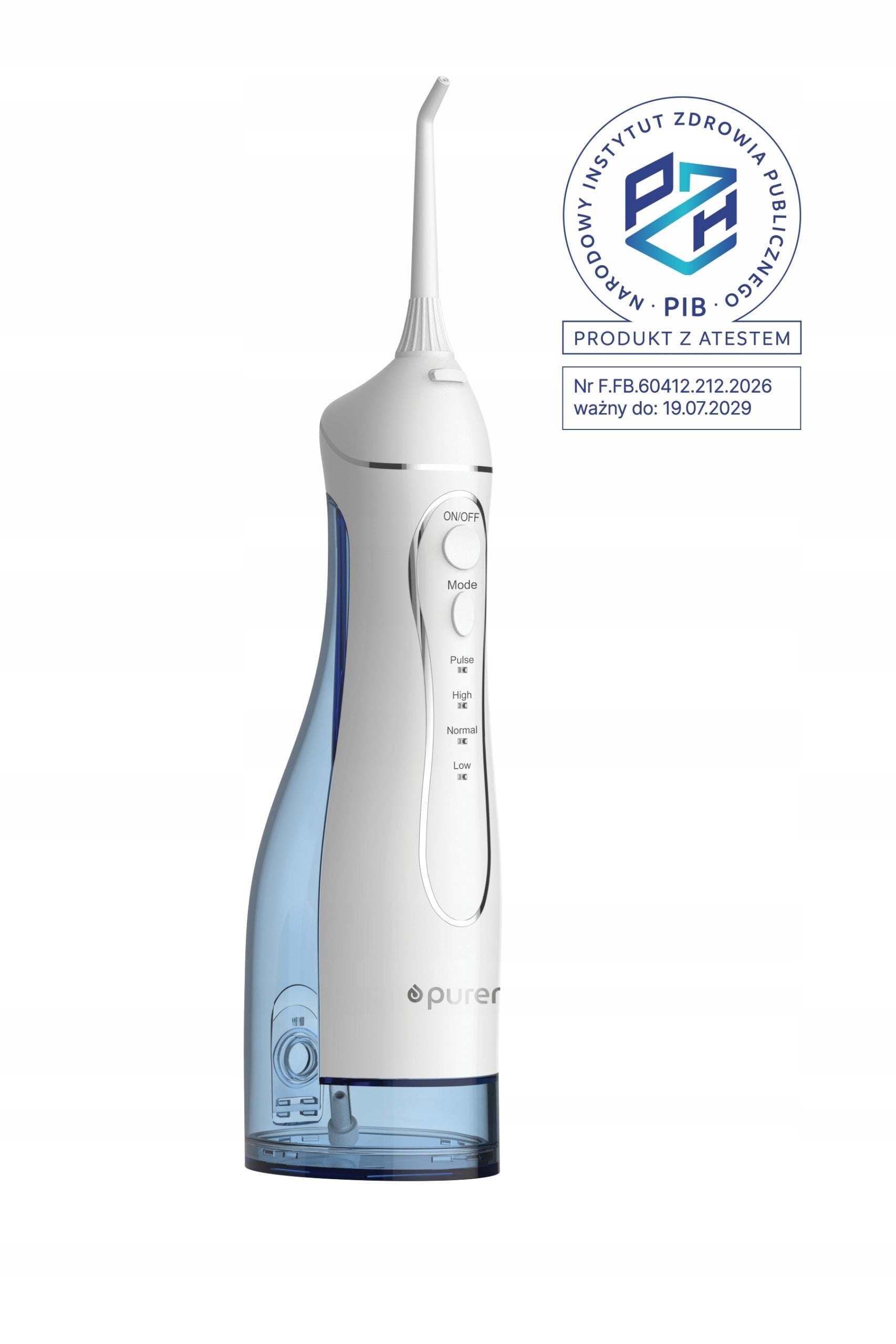 Wireless Tooth Irrigator PURENO OH 300 USB-C 5 Tips + Case Packaging status original
