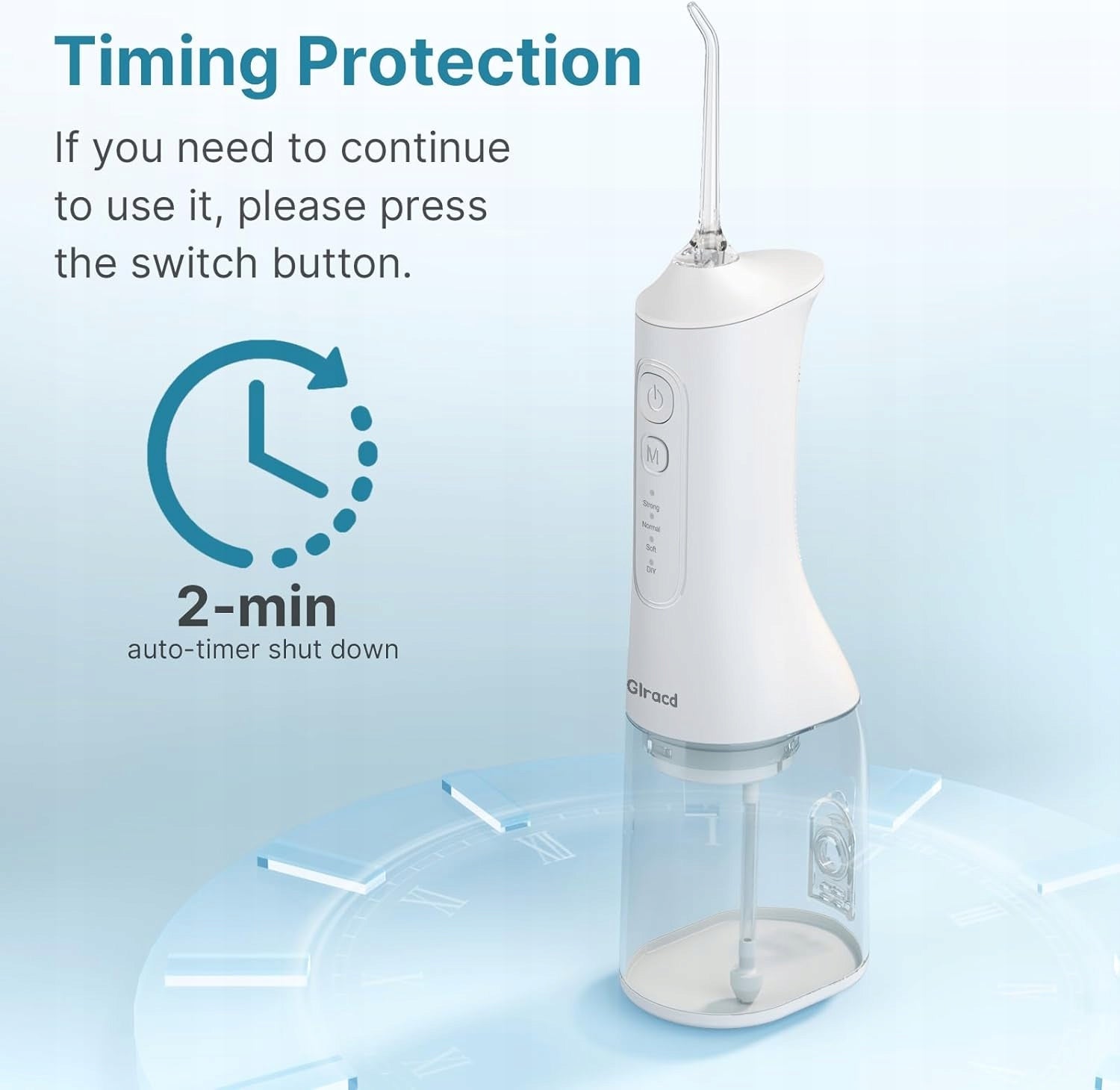 Wireless Tooth Irrigators with 4 Modes and 5 Stream Tips Manufacturer code Flosser-05